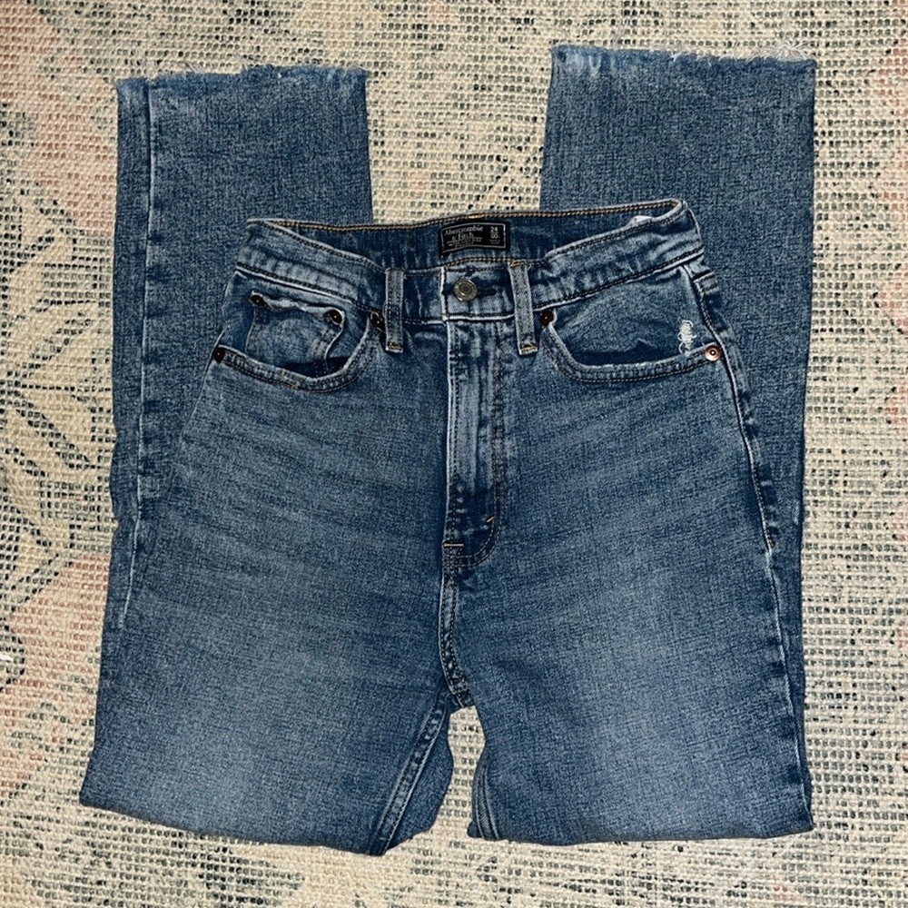 Abercrombie & Fitch ultra high rise straight jeans